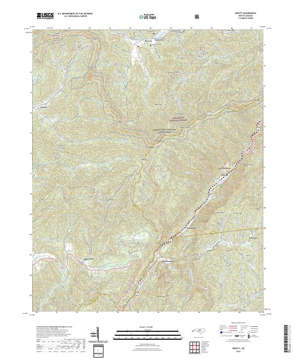 US Topo 7.5-minute map for Hewitt NC