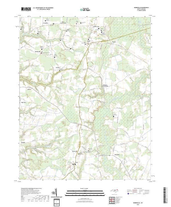 US Topo 7.5-minute map for Hobbsville NC