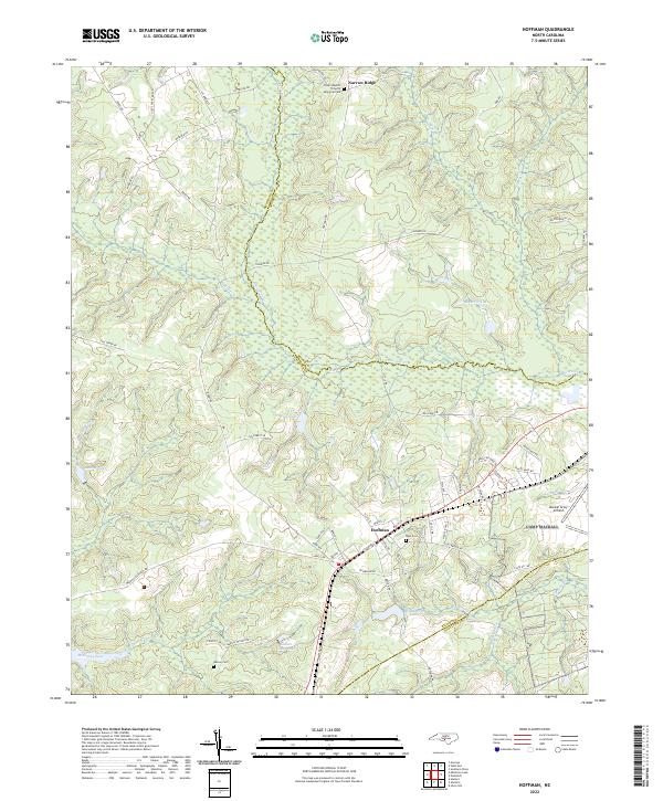 US Topo 7.5-minute map for Hoffman NC