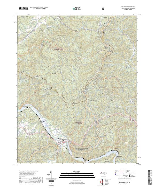 US Topo 7.5-minute map for Hot Springs NCTN