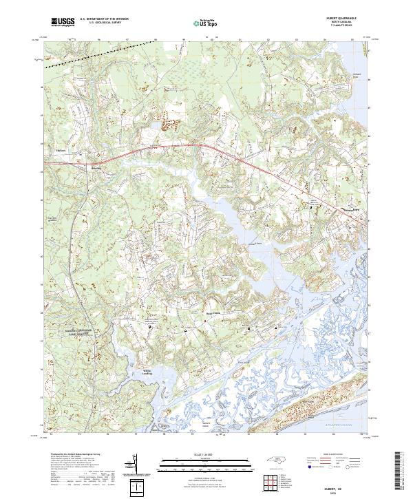 US Topo 7.5-minute map for Hubert NC