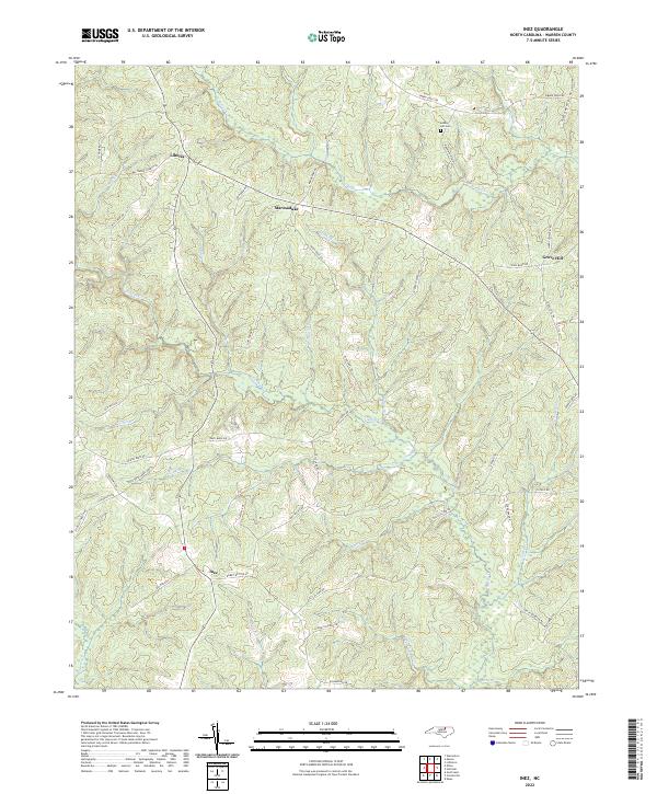 US Topo 7.5-minute map for Inez NC