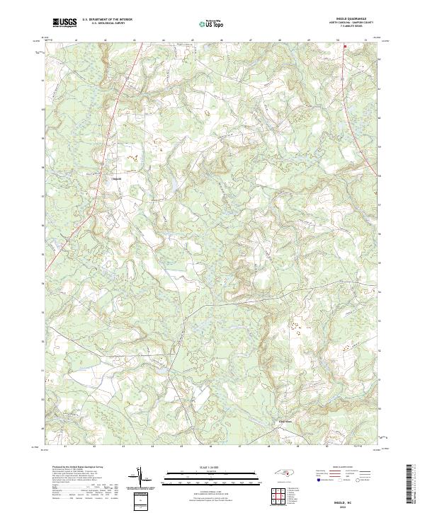 US Topo 7.5-minute map for Ingold NC