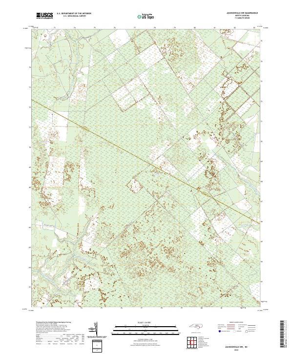 US Topo 7.5-minute map for Jacksonville NW NC