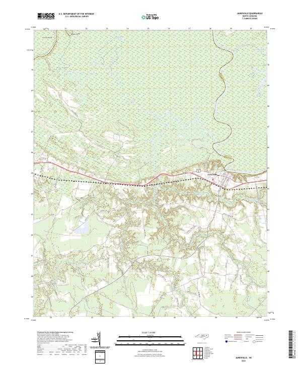 US Topo 7.5-minute map for Jamesville NC