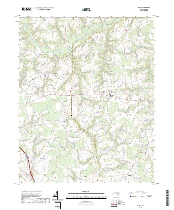 US Topo 7.5-minute map for Jason NC