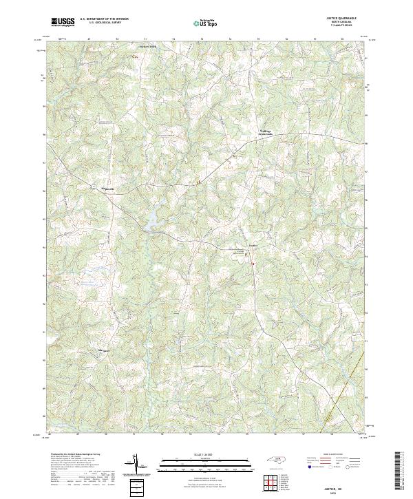 US Topo 7.5-minute map for Justice NC