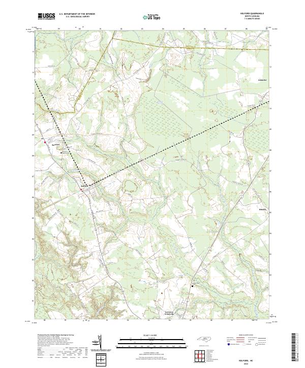 US Topo 7.5-minute map for Kelford NC