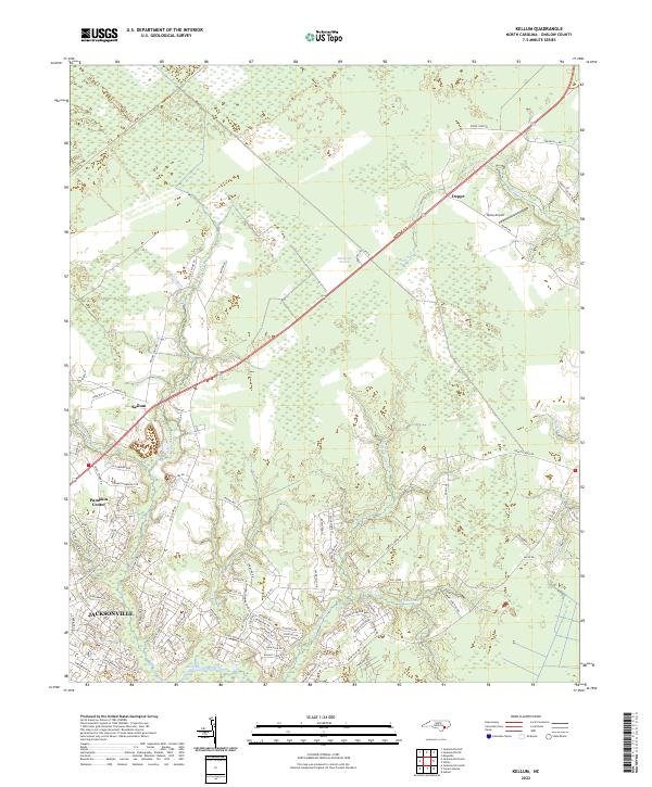 US Topo 7.5-minute map for Kellum NC