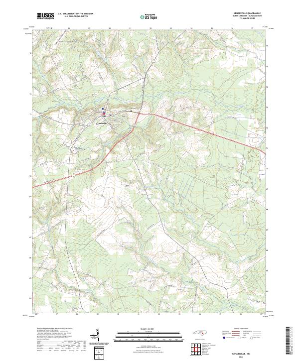 US Topo 7.5-minute map for Kenansville NC