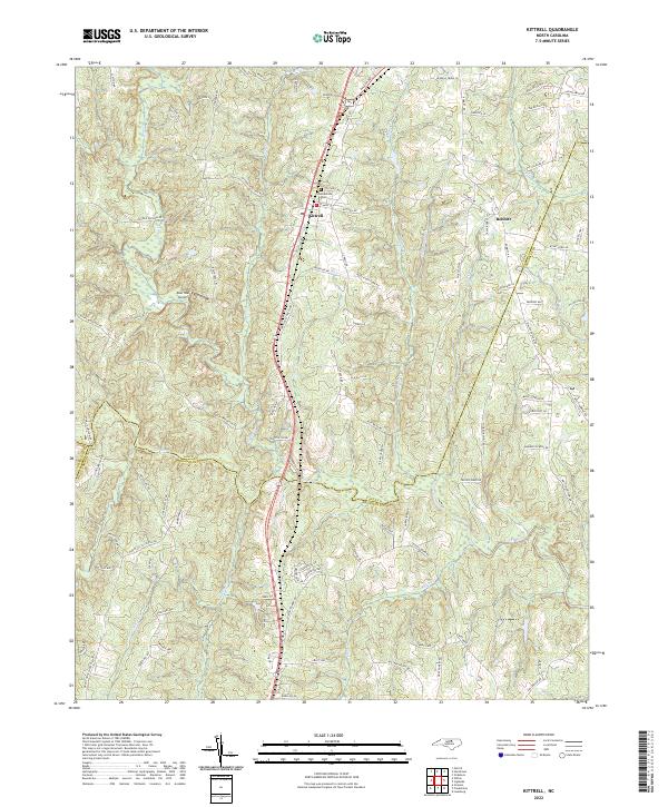 US Topo 7.5-minute map for Kittrell NC