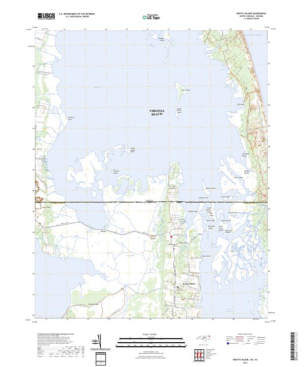 US Topo 7.5-minute map for Knotts Island NCVA