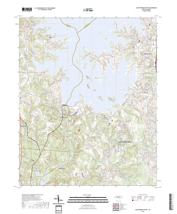 US Topo 7.5-minute map for Lake Norman South NC