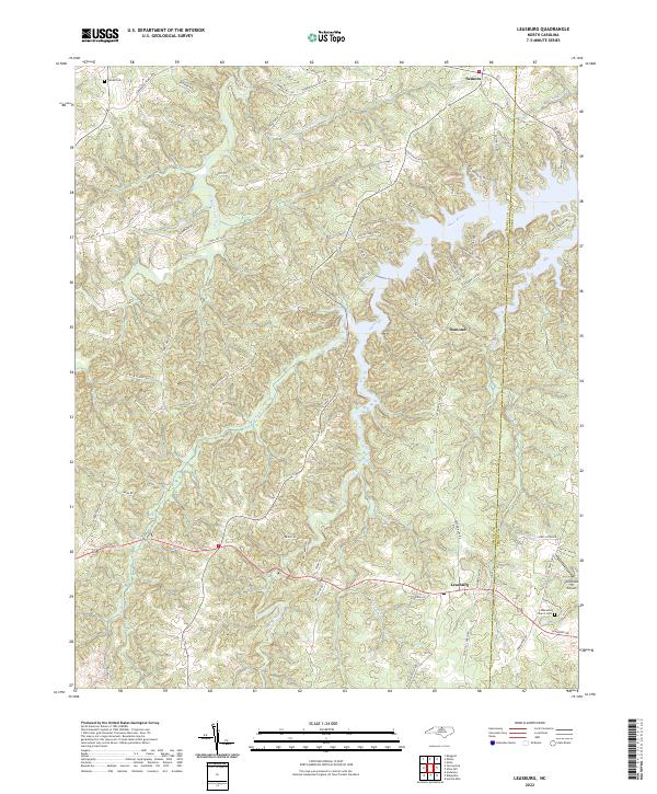 US Topo 7.5-minute map for Leasburg NC