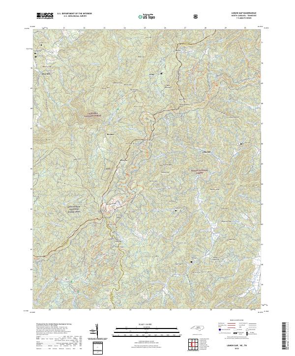 US Topo 7.5-minute map for Lemon Gap NCTN