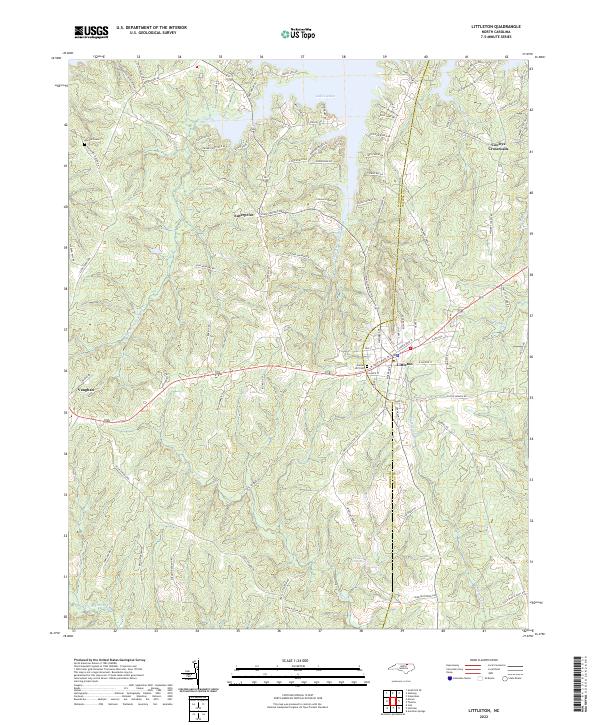 US Topo 7.5-minute map for Littleton NC