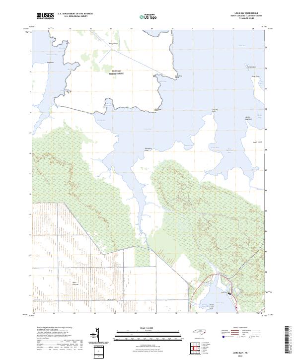 US Topo 7.5-minute map for Long Bay NC