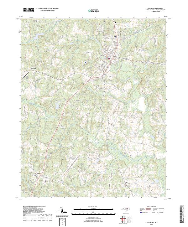 US Topo 7.5-minute map for Louisburg NC