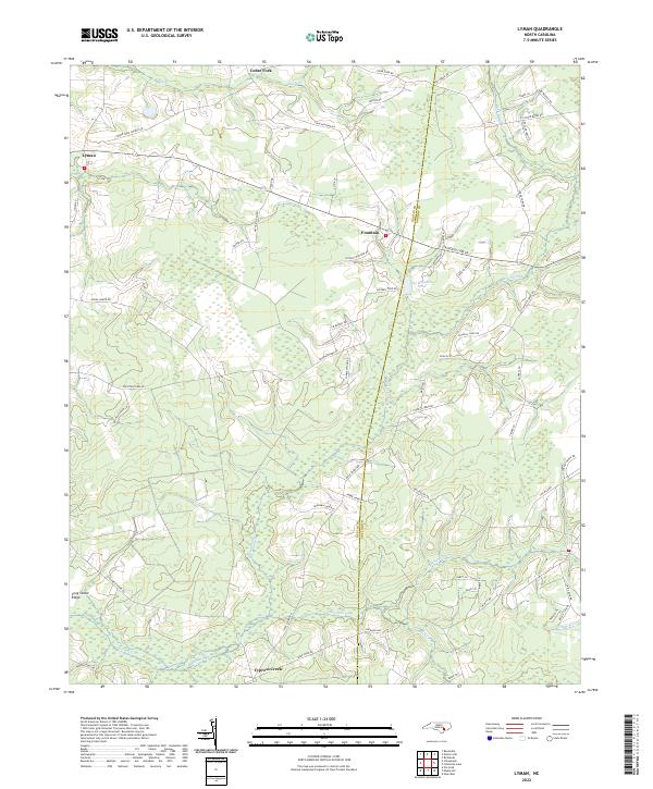 US Topo 7.5-minute map for Lyman NC