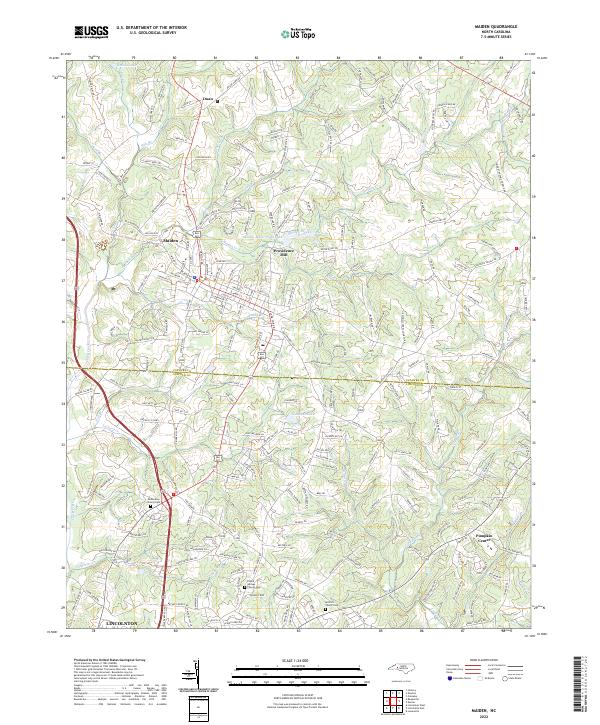 US Topo 7.5-minute map for Maiden NC