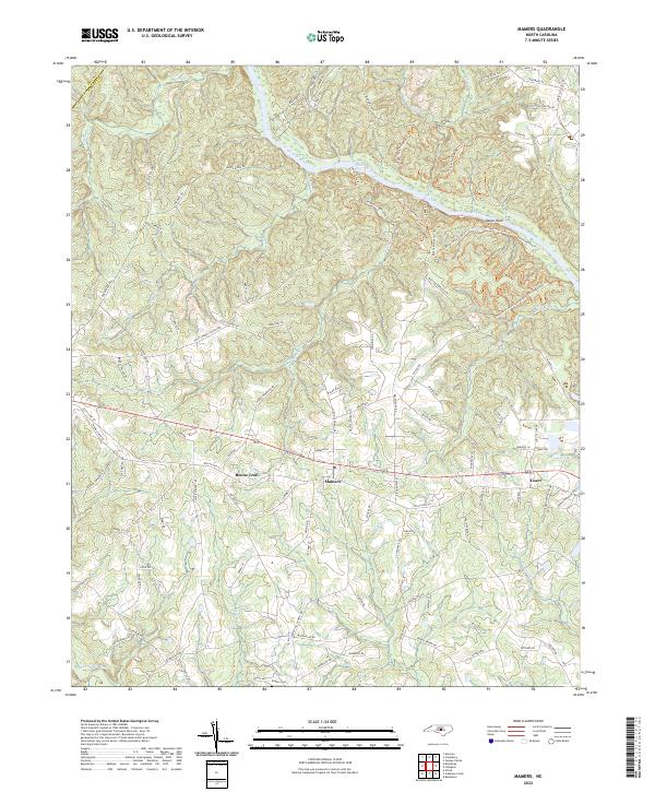 US Topo 7.5-minute map for Mamers NC