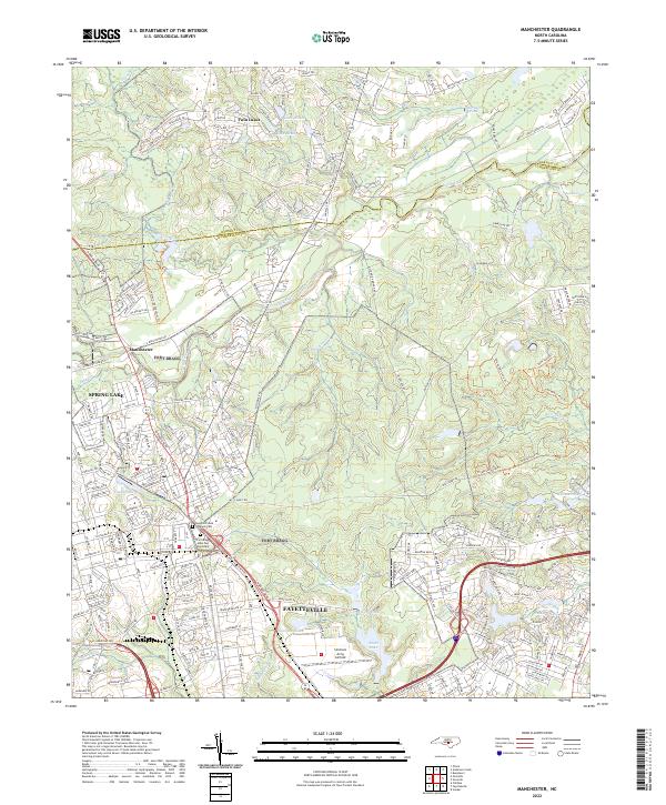 US Topo 7.5-minute map for Manchester NC