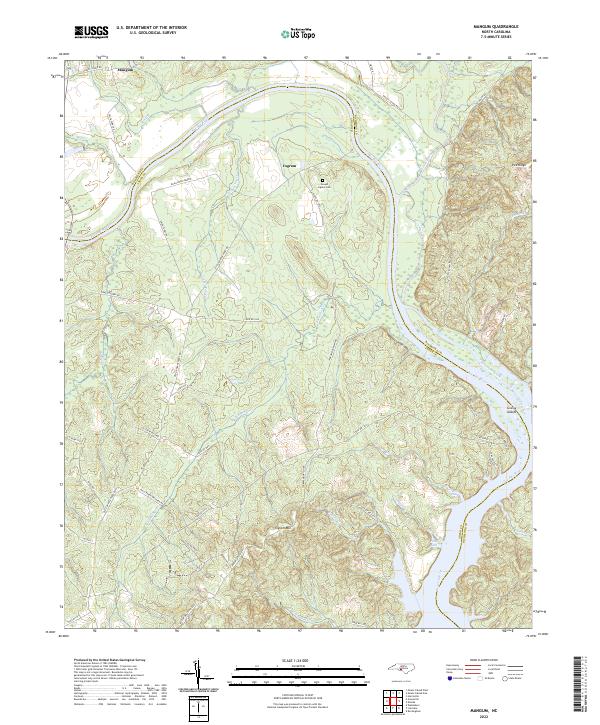 US Topo 7.5-minute map for Mangum NC