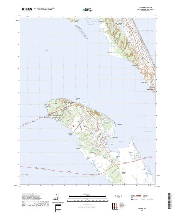 US Topo 7.5-minute map for Manteo NC