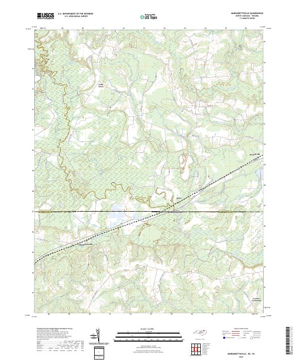 US Topo 7.5-minute map for Margarettsville NCVA