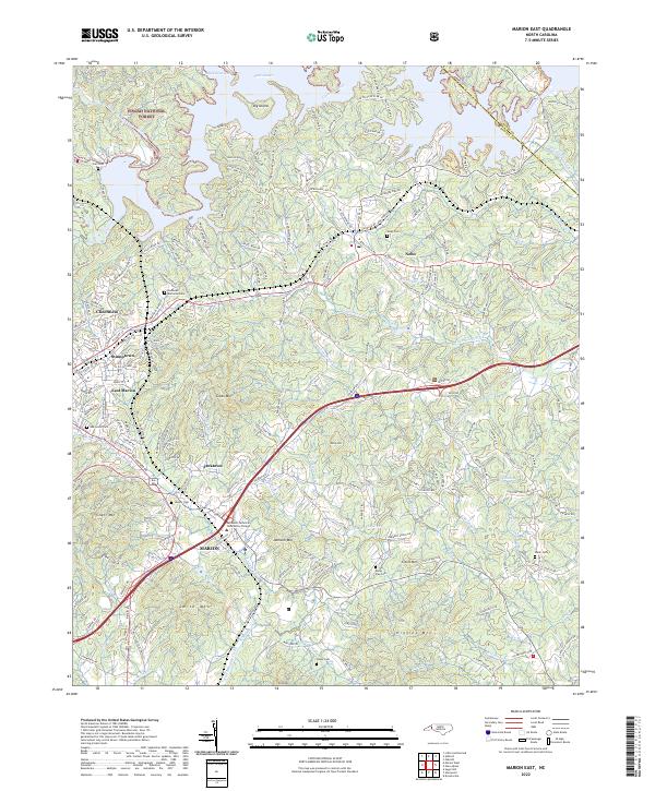 US Topo 7.5-minute map for Marion East NC