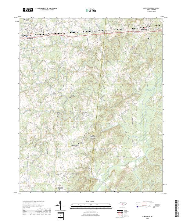 US Topo 7.5-minute map for Marshville NC