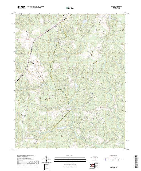 US Topo 7.5-minute map for Marston NC