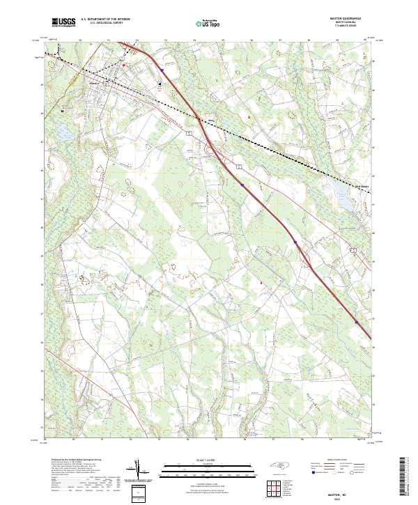 US Topo 7.5-minute map for Maxton NC