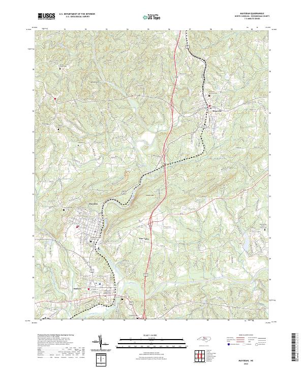 US Topo 7.5-minute map for Mayodan NC