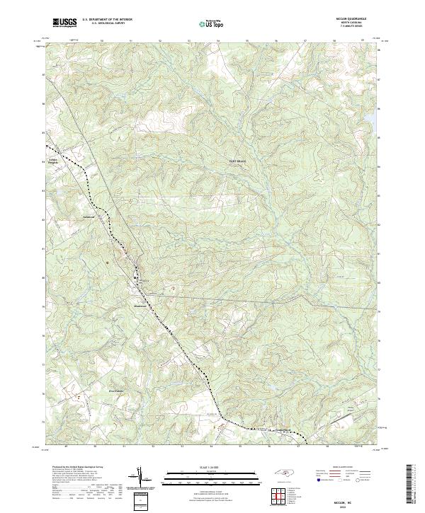 US Topo 7.5-minute map for McCain NC