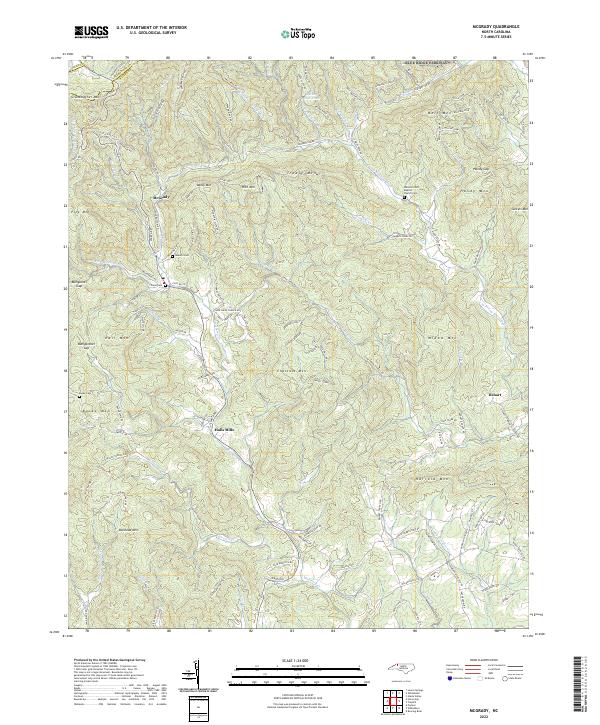 US Topo 7.5-minute map for McGrady NC