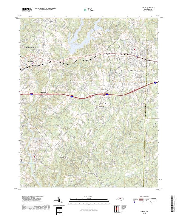 US Topo 7.5-minute map for Mebane NC