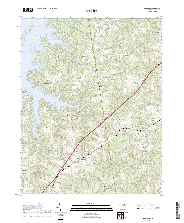 US Topo 7.5-minute map for Middleburg NC