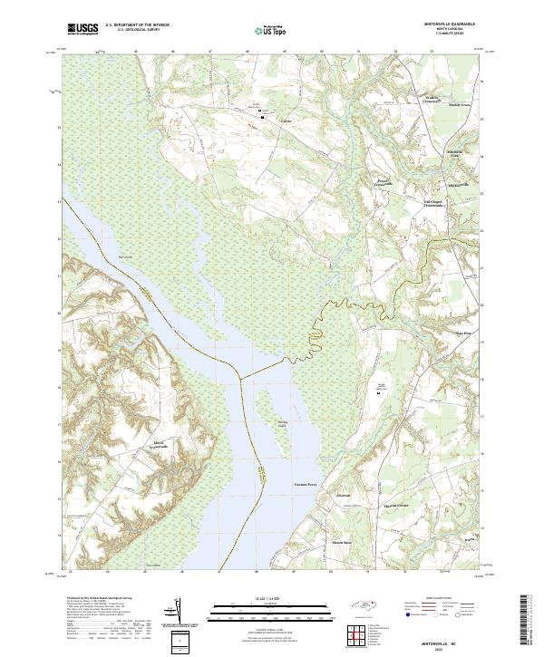 US Topo 7.5-minute map for Mintonsville NC