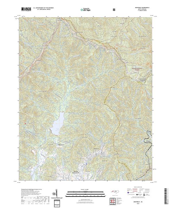 US Topo 7.5-minute map for Montreat NC