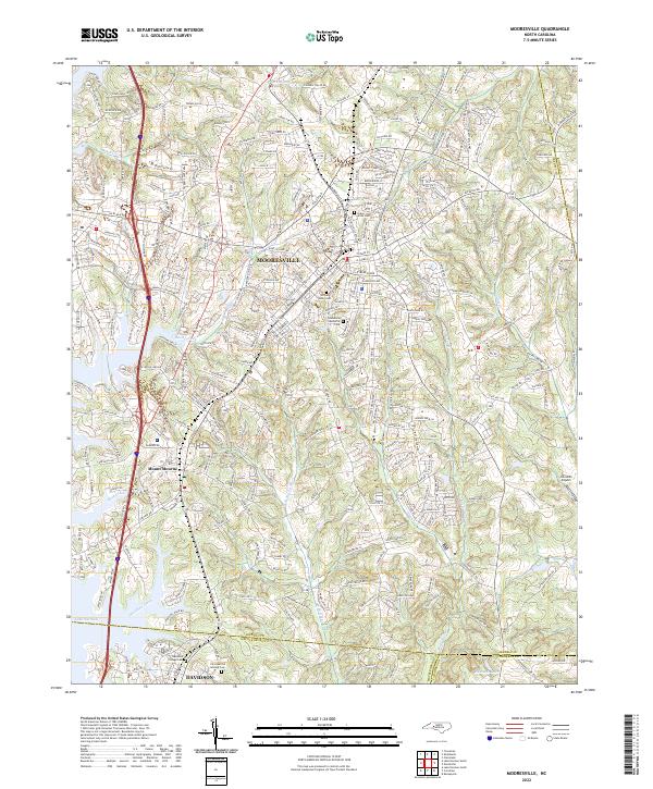 US Topo 7.5-minute map for Mooresville NC