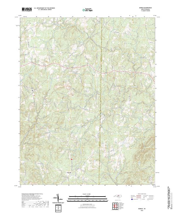 US Topo 7.5-minute map for Moriah NC