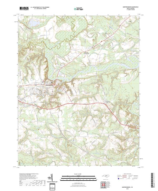 US Topo 7.5-minute map for Murfreesboro NC