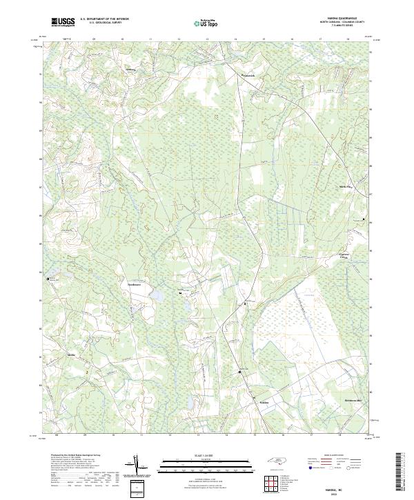 US Topo 7.5-minute map for Nakina NC