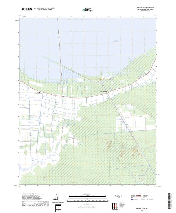 US Topo 7.5-minute map for New Holland NC