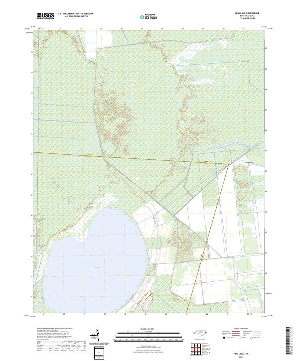 US Topo 7.5-minute map for New Lake NC