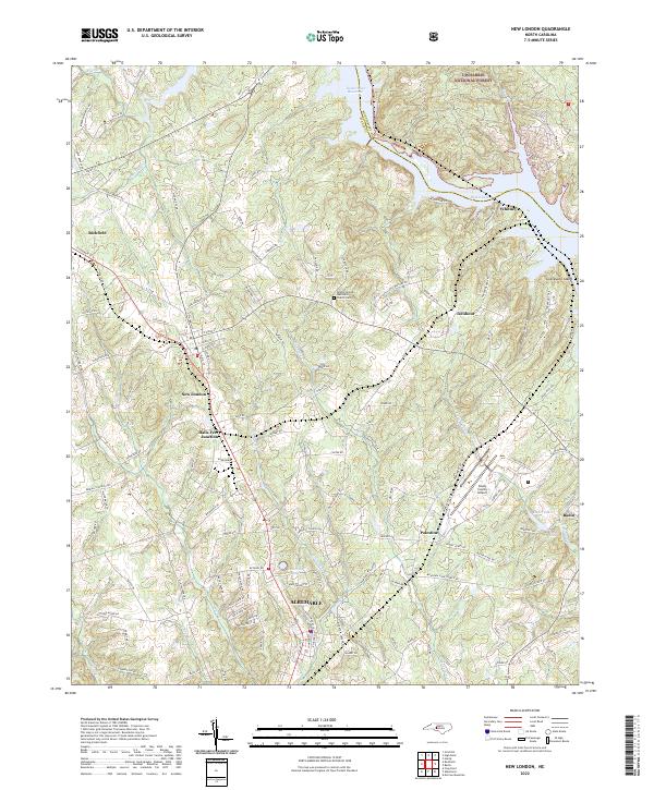 US Topo 7.5-minute map for New London NC