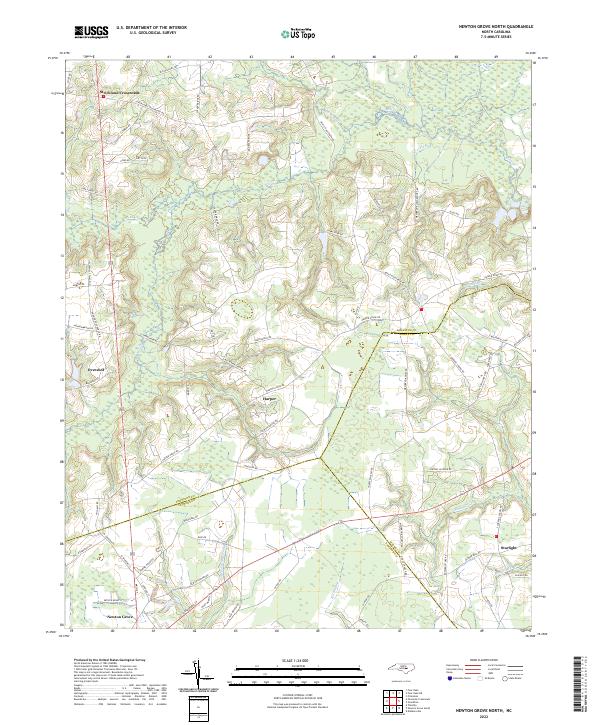 US Topo 7.5-minute map for Newton Grove North NC