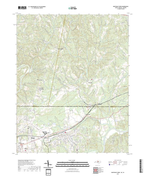 US Topo 7.5-minute map for Northeast Eden NCVA