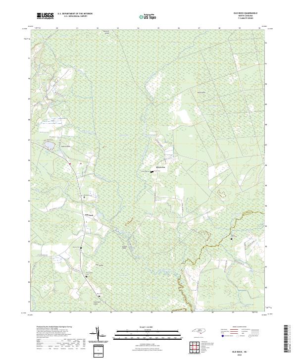 US Topo 7.5-minute map for Old Dock NC